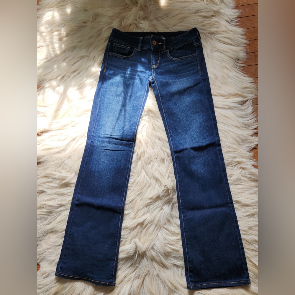 American Eagle Outfitters Dark Blue Slim Boot Cut Jeans